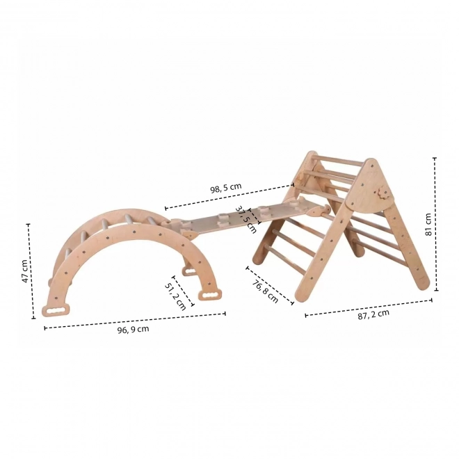 Montessori piklerový set, Large Natural Wood