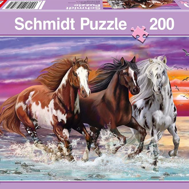 SCHMIDT Puzzle Trojice divokých koní 200 dílků