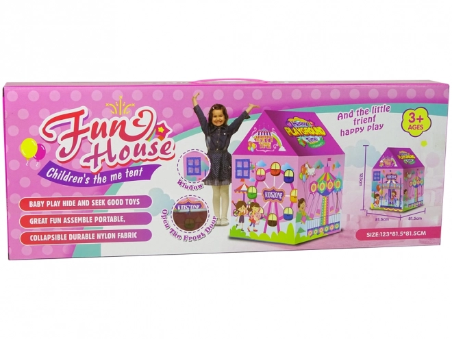 Dětský stan Fun House Pink 123 cm x 82 cm