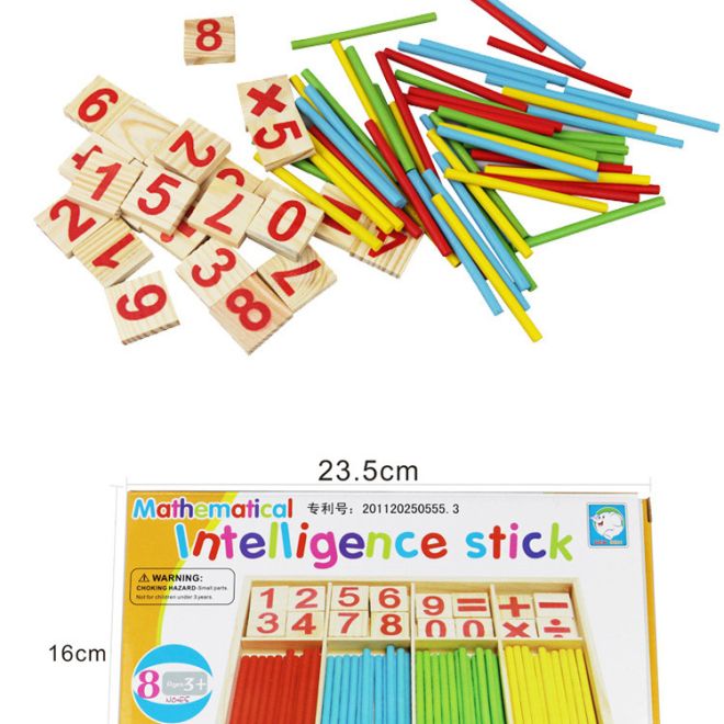 Montessori dřevěná vzdělávací hra s čísly