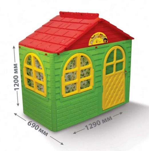 DOLONI Dětský zahradní domeček (malý) – Zeleno-červený