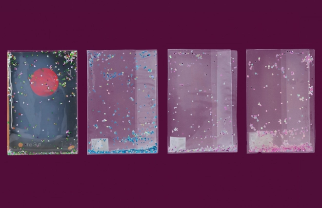 Obal na sešit A4 glitter s tekutinou