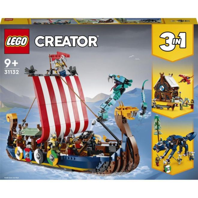 LEGO Creator 3v1 31131 Vikingská loď a mořský had