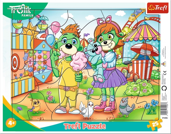 Puzzle Treflíci v zábavním parku 25 dílků