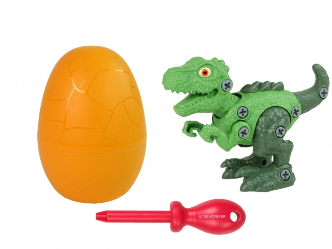 Tyranosaurus Rex Dinosaurus Set s vejcem DIY Šroubovák zelený