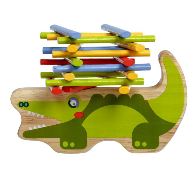 Lucy & Leo 191 Krokodýl - dřevěná balanční hra 41 dílů