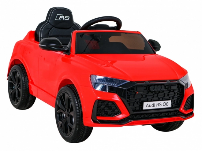 Audi RS Q8 Autobaterie červená + dálkové ovládání + pomalý start + EVA + LED + MP3 USB