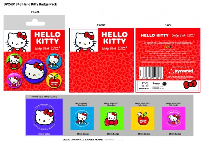 Sada odznaků Hello Kitty