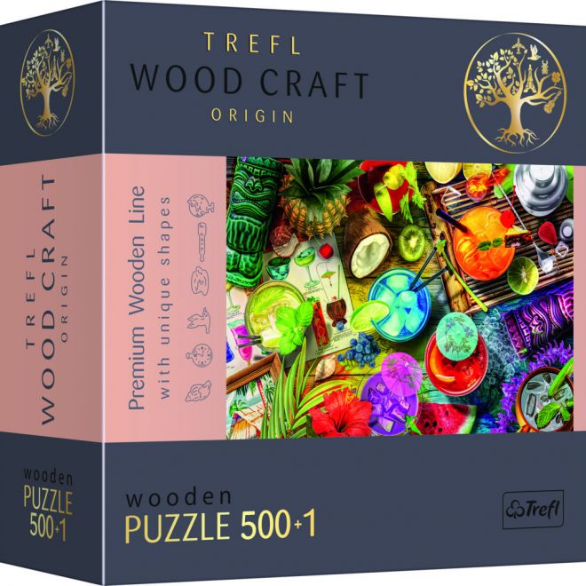 Puzzle dřevěné Barevné koktejly 501 dílků