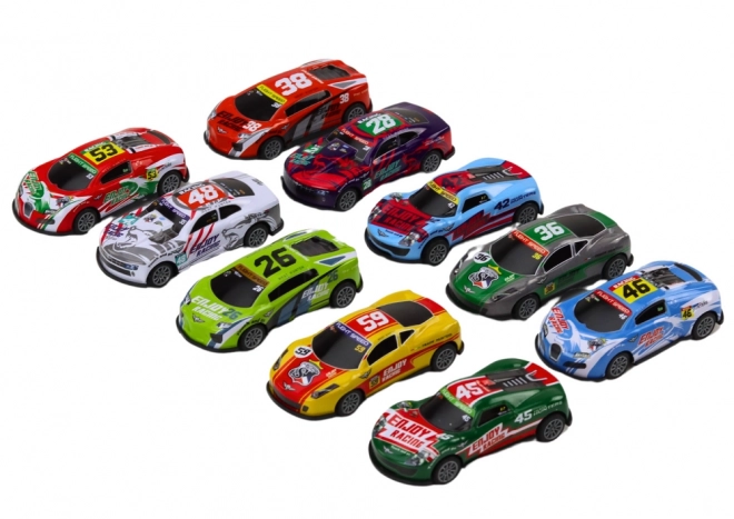 Sada autíček Cars Sport Racing 1:64 10 ks.