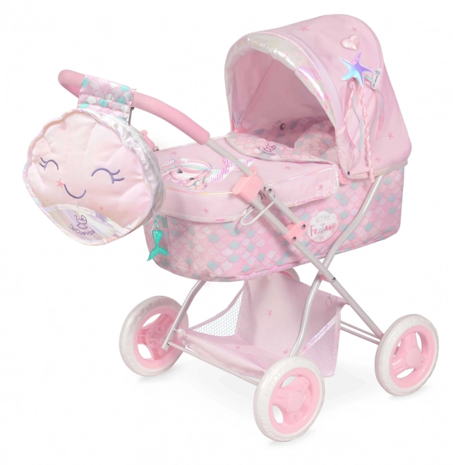 DeCuevas 85041 Skládací kočárek pro panenky s batůžkem a doplňky Ocean Fantasy 2021 - 60 cm