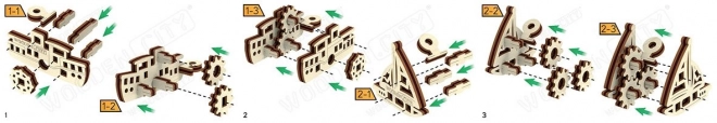 WOODEN CITY 3D puzzle mini sada Widgets: Lodě 28 dílků