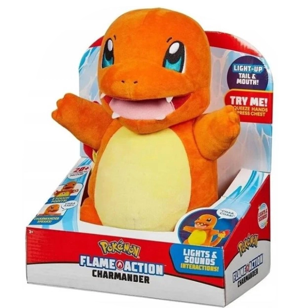 Charmander - šlehající plamen - interaktivní plyš