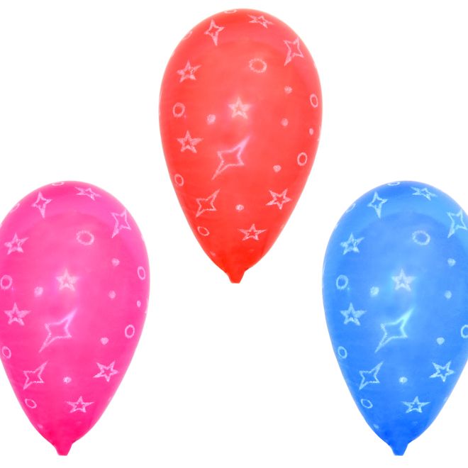 Balónky nafukovací s hvězdičkami 23 cm - 10 kusů