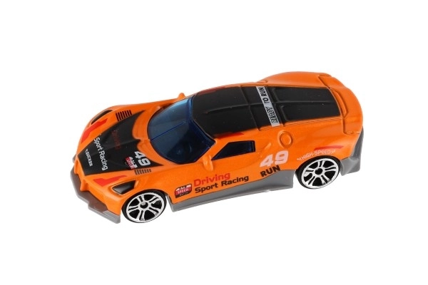 Auto sportovní 6ks kov/plast 8cm na volný chod v krabičce 10,5x27,5x4cm