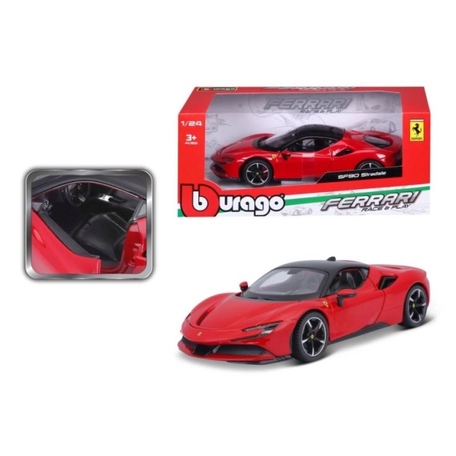 Bburago 1:24 Ferrari Top SF90 Stradale Red