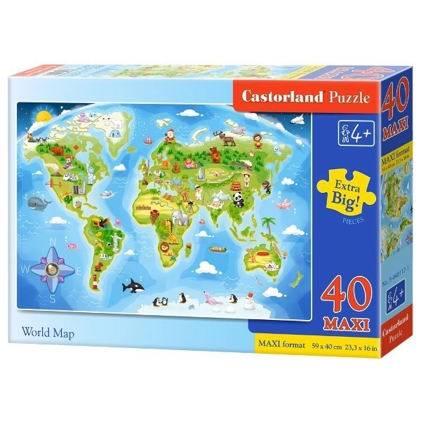 Obrázková mapa světa Puzzle MAXI