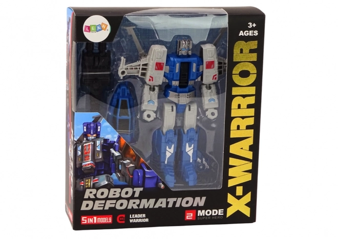 Robot-Helicopter 2v1 Transformace X-Warrior Blue