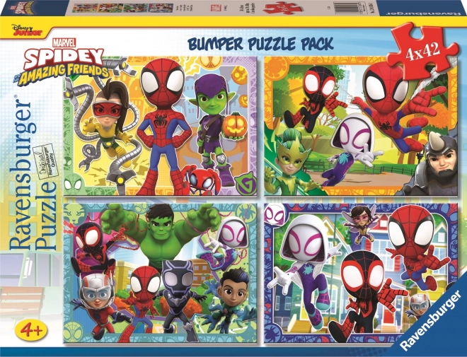 RAVENSBURGER Puzzle Spidey a jeho úžasní přátelé 4x42 dílků