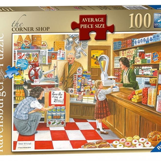 RAVENSBURGER Puzzle Obchod na rohu ulice 100 dílků