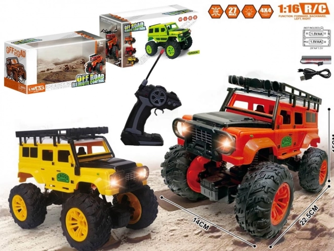 Auto R/C off road se světly a USB nabíjením