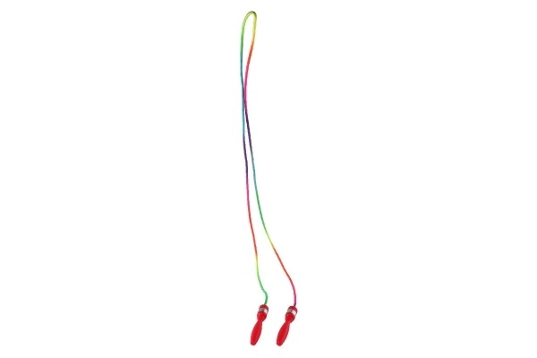 Švihadlo duhové s plastovou rukojetí 210cm 2 barvy v blistru 17x30cm