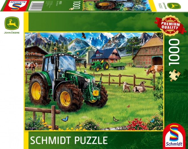 Puzzle Alpina s traktorem John Deere