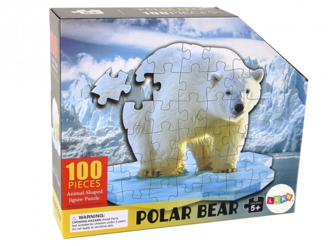 Puzzle 100 dílků s motivem ledního medvěda