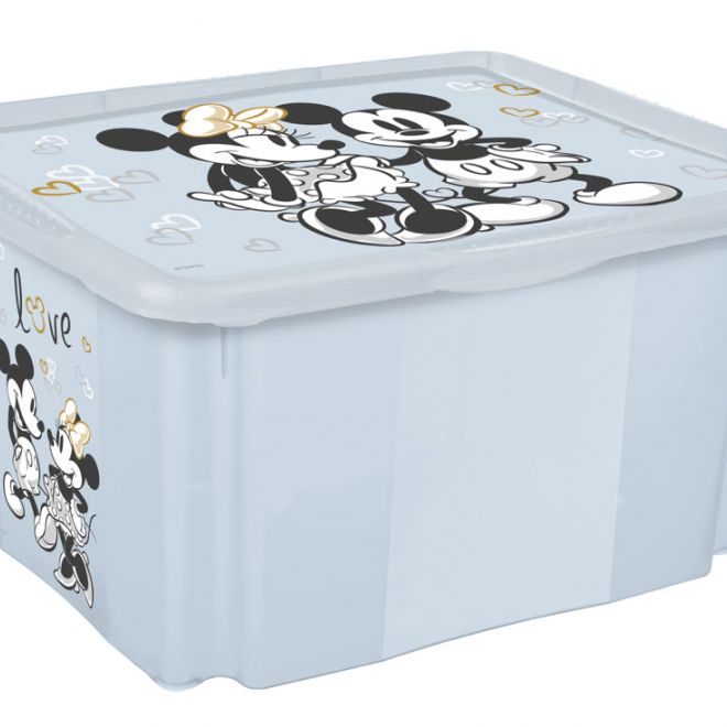 Úložný box s víkem velký "Mickey", Modrá II