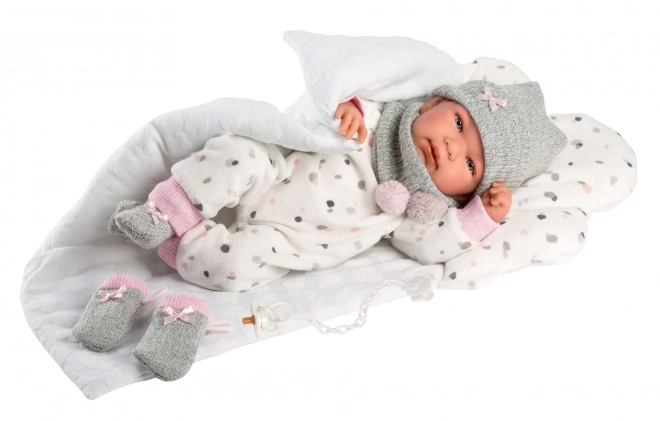 Llorens 84336 NEW BORN HOLČIČKA - realistická panenka miminko s celovinylovým tělem - 43 cm