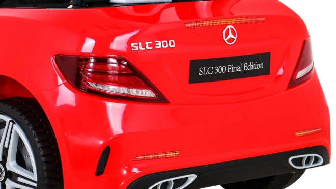 Mercedes Benz SLC300 Dětské auto na baterie Červené + zvuky MP3 Světla + dálkové ovládání + pomalý start