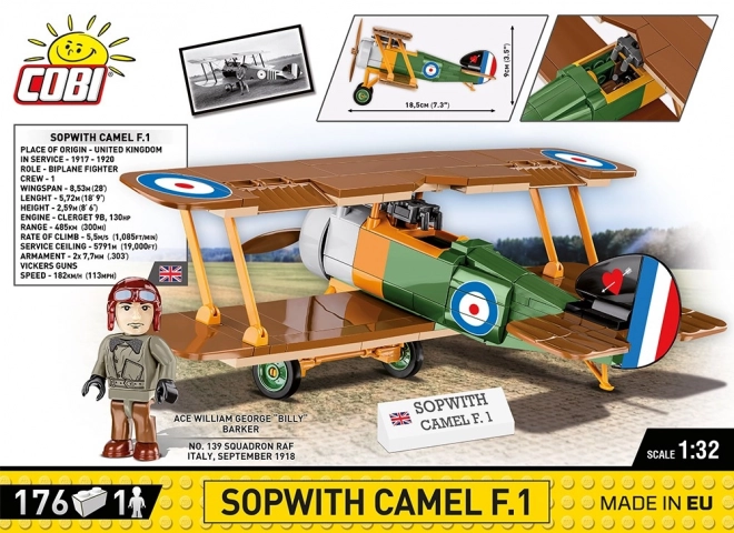 COBI 2987 Great War Sopwith Camel F.1, 1:32, 176 k, 1 f