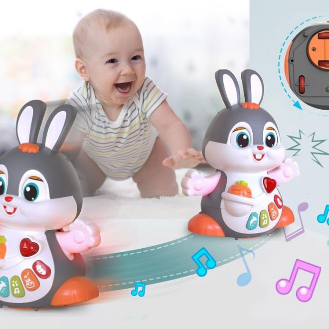 Interaktivní tančící králíček - dětská prolézací hračka ZA5071