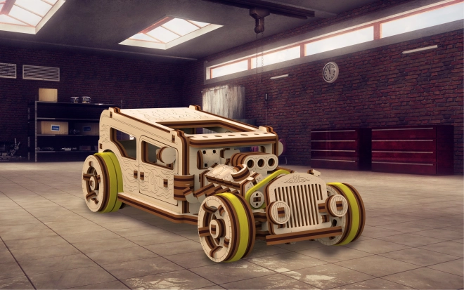 WOODEN CITY 3D puzzle Automobil Hot Rod 141 dílů