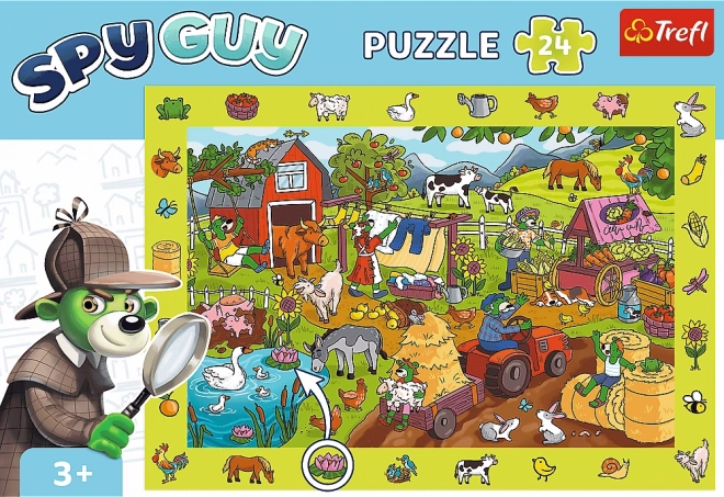 TREFL Puzzle s hledáním obrázků Spy Guy: Farma 24 dílků