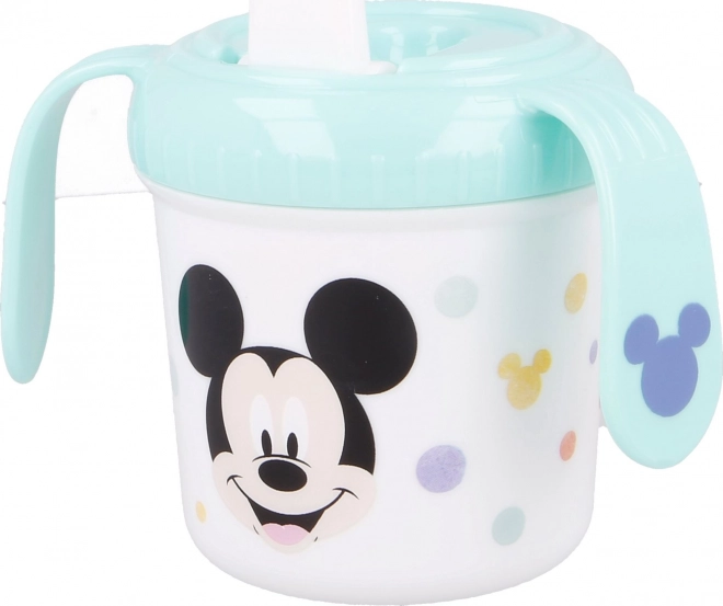 STOR Hrneček s oušky a pítkem 250ml Mickey Mouse