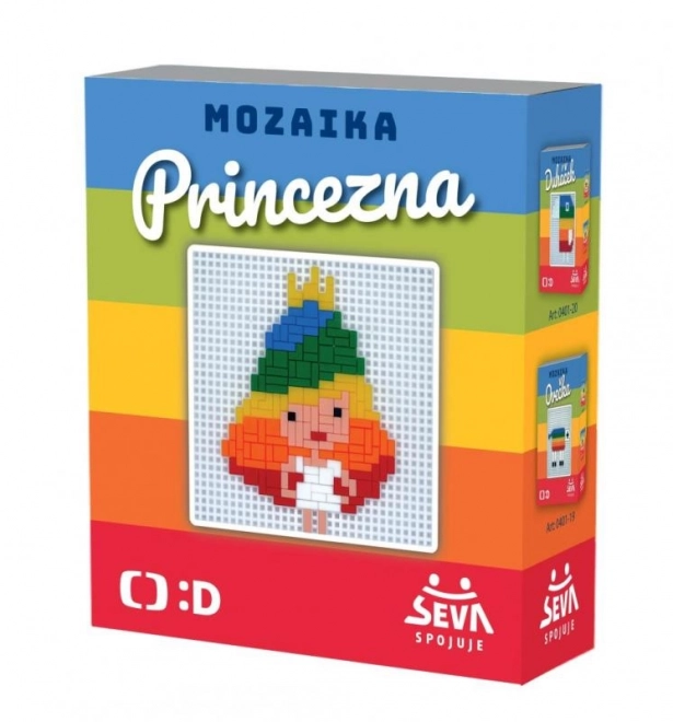 Mozaika Princezna plast 338 dílků v krabici 15x17,5x5,5cm