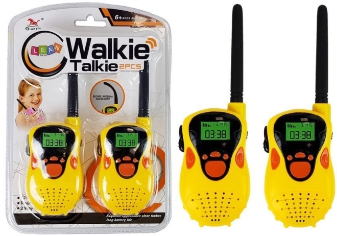 Vysílačka Walkie Talkie Shortwave Radio 100m Range Yellow pro děti