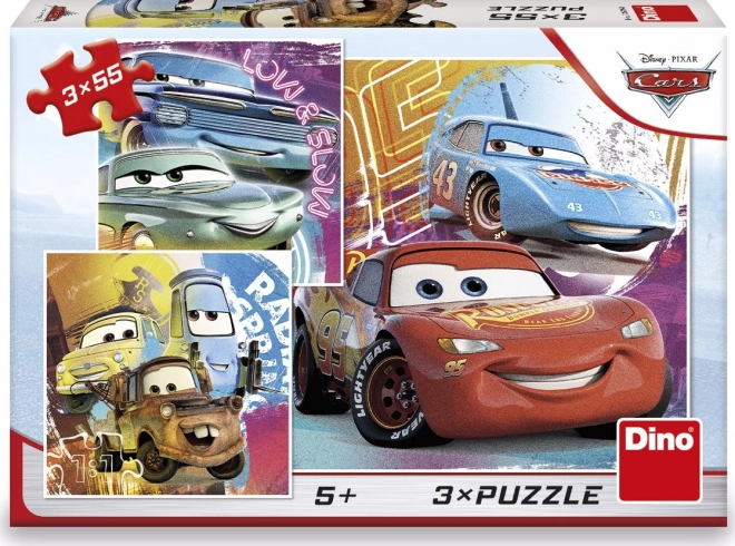 Puzzle Cars kamarádi 3x55 dílků