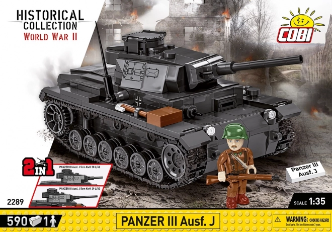 COBI 2289 II WW Panzer III Ausf J, 1:35, 590 k, 1 f