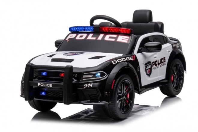 Elektrické autíčko Dodge Charger policejní - bílá kapota