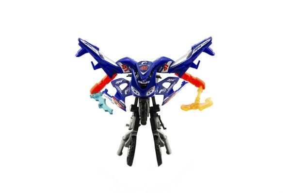 Transformer motorka/robot plast 11cm asst mix barev na kartě