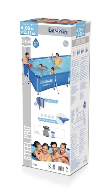 Stelažový bazén Bestway Steel Pro 400 x 211 x 81 cm