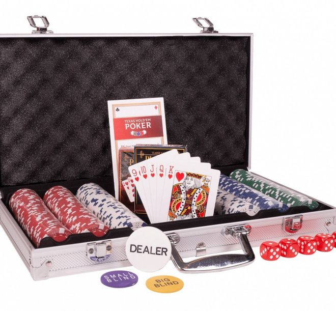 Pokerové žetony v hliníkovém kufříku 300 kusů