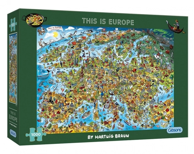 GIBSONS Puzzle To je Evropa 1000 dílků