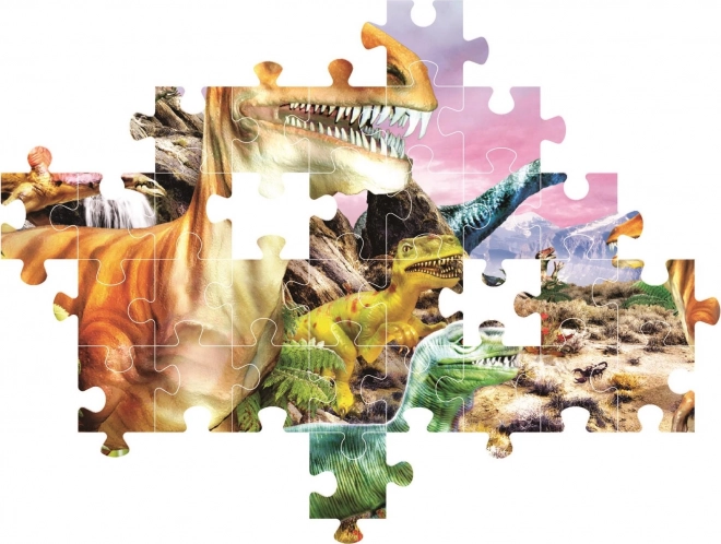 CLEMENTONI Puzzle Země dinosaurů 104 dílků