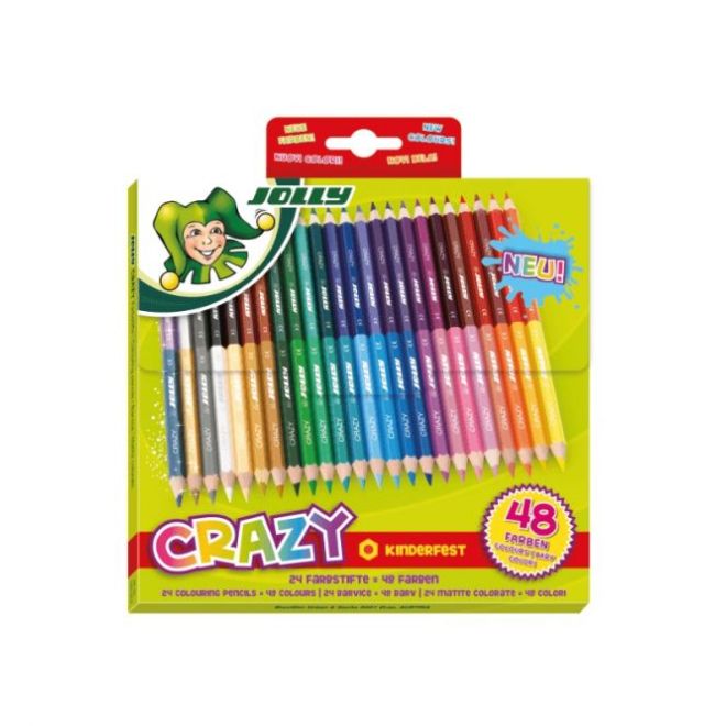 Oboustranné pastelky Crazy 24/48 barev