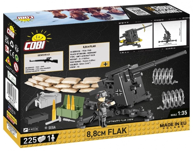 COBI 3047 COH 8,8 cm Flak, 1:35, 225 k, 1 f