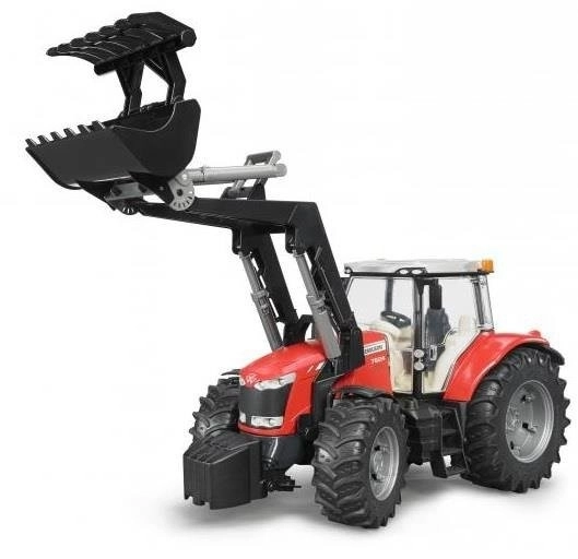 Bruder Traktor MASSEY FERGUSON 7624 s čelním nakladačem