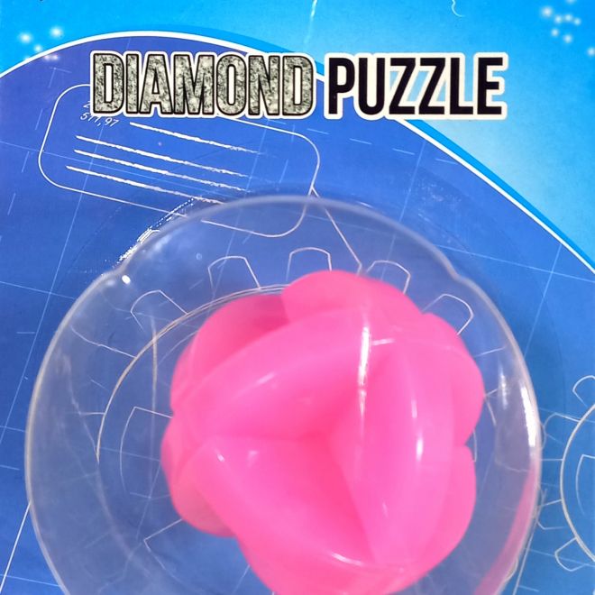 Brain Games diamant/puzzle 5 cm 4 druhy 4 barvy na kartě